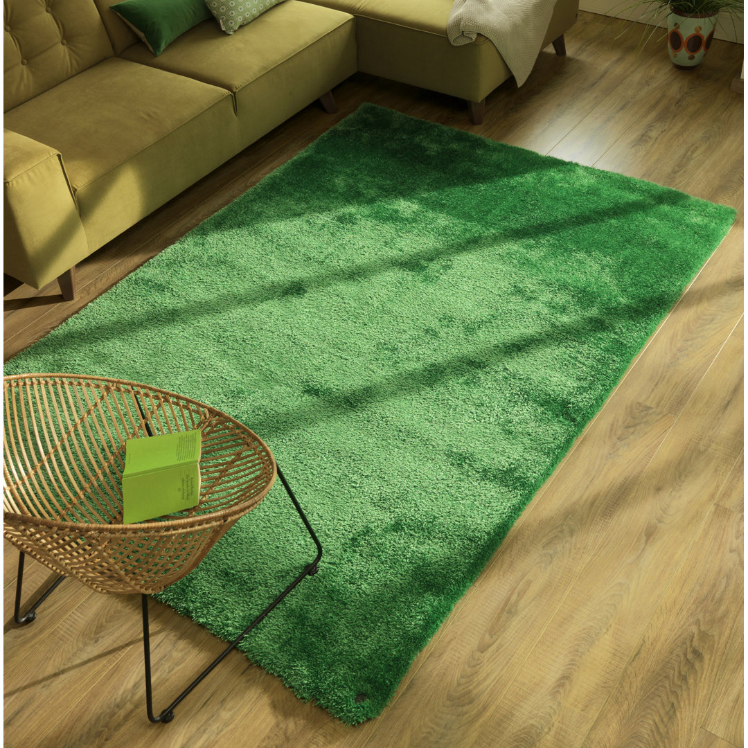 Soft Hand Tufted Green Rug