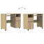 Computer Desk Engineered Wood Compact Drawers-1824877255