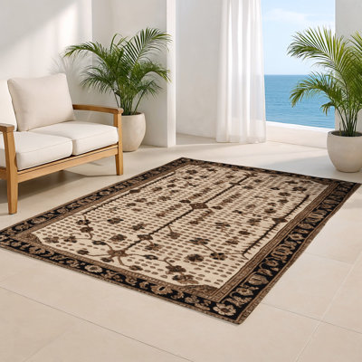 French Beige Indoor and Outdoor Area Rug
