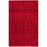 Overdyed One-of-a-Kind 4' 1" X 6' 3" Hand Knotted Area Rug