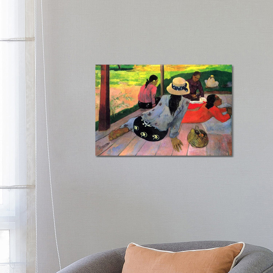 The Siesta by Paul Gauguin - Wrapped Canvas Painting