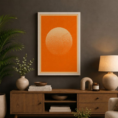 Dotted Circle Minimalist - Wrapped Canvas