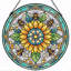 Panneau de vitrail Bee Sunflower-131577591