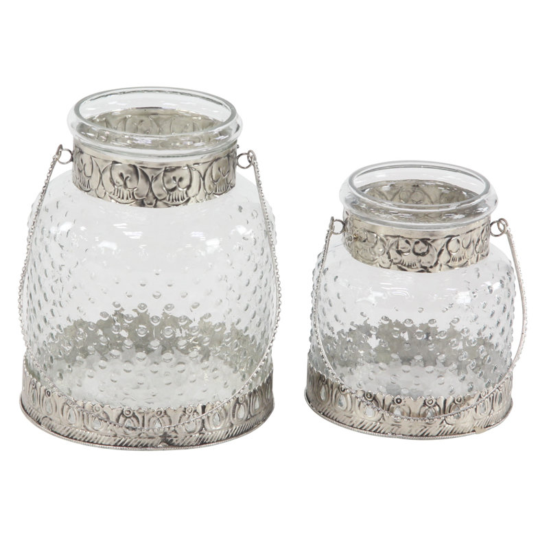 Set of 2 Glass Votive