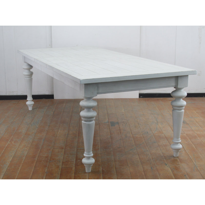 Extendable Solid Wood Dining Table Sets, Brown, White