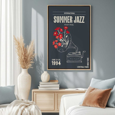 «Summer Gazz Fest», affiche sur toile encadrée
