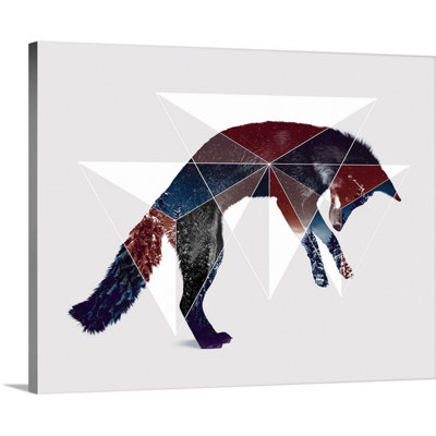 « -fox i » par circle art group, impression sur toile Double Exposure Wildlife Art