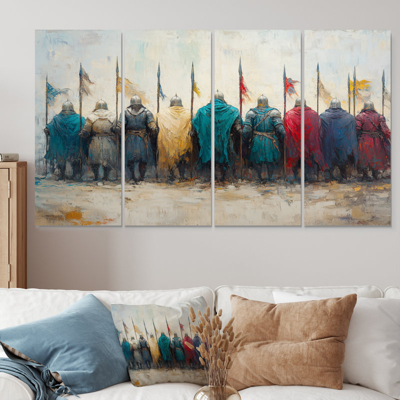 «Viking Warriors Landscape II - Vikings», ensemble de reproduction d'art mural, H 28 po x l 48 po
