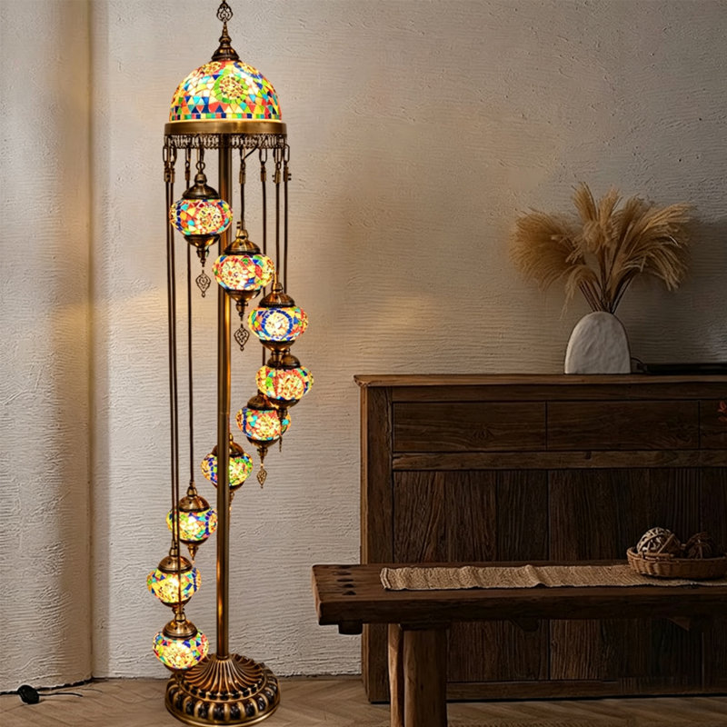 Lampes sur pied bronze et fer