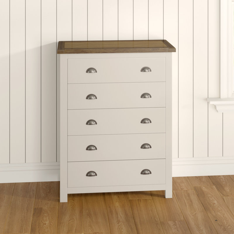 90 cm W Chest of 5 Drawers