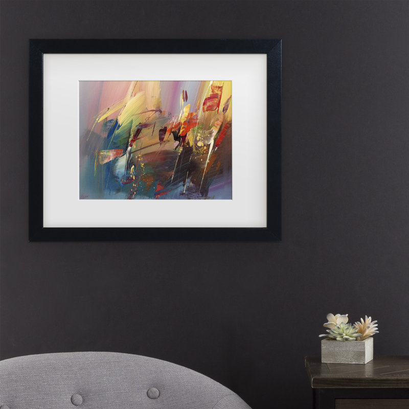 «Rayan» par Ricardo Tapia, reproduction sur toile, H 11 po x l 14 po x P 0,5 po, Cadre noir, Noir
