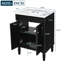 Meuble-lavabo de salle de bain de 61 cm (24 po) avec lavabo intégré et armoire de rangement à 2 niveaux, noir-1554482741