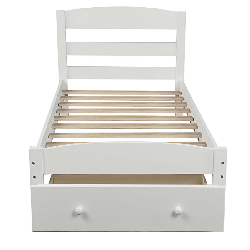 Lit avec rangement, Blanc