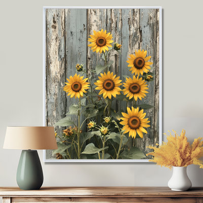 Geil Vintage Sunflowers par The Grain Barn I - décoration murale tournesols