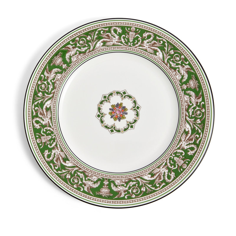 Florentine Colours 10.7in Plate, Verde