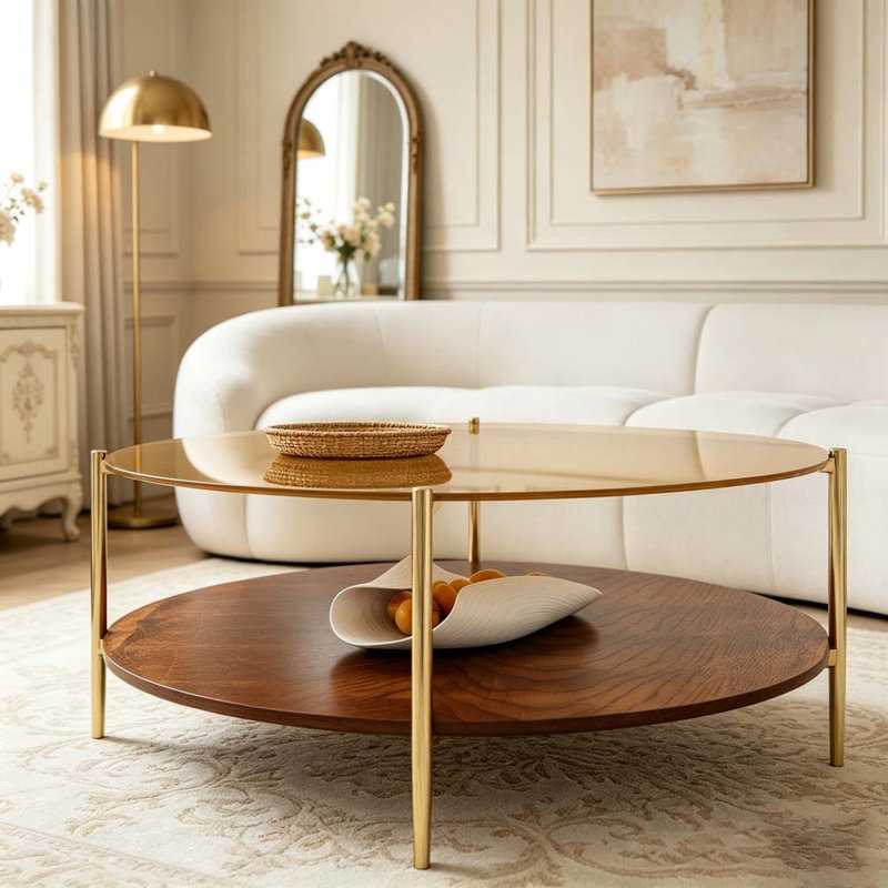 Table basse Modern, Doré