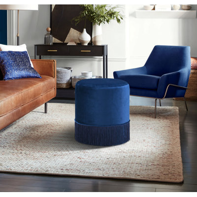 Cidnie Velvet Ottoman