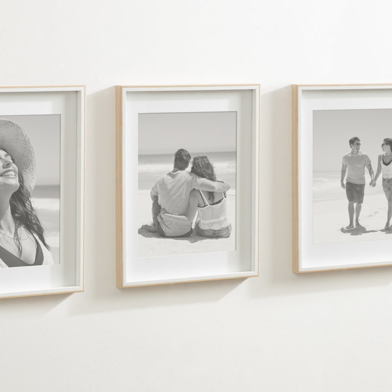 Three-Piece Picture Frame Set, 14" W x 18" H, Natural