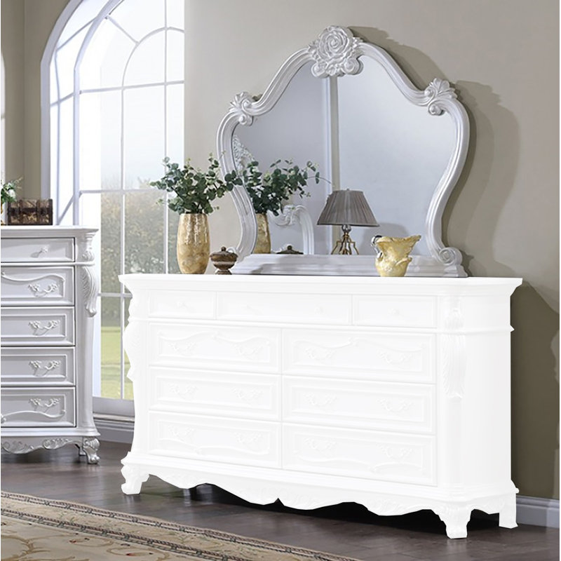 Miroir pour commode Granntam, Blanc