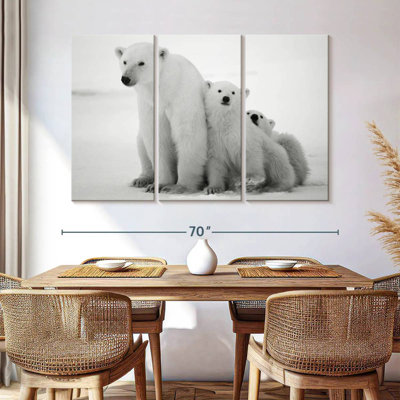 Famille d'ours polaires