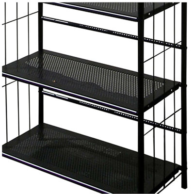 Bibliothèque de coin 64 po à 5 niveaux avec bibliothèque en métal à finition noire