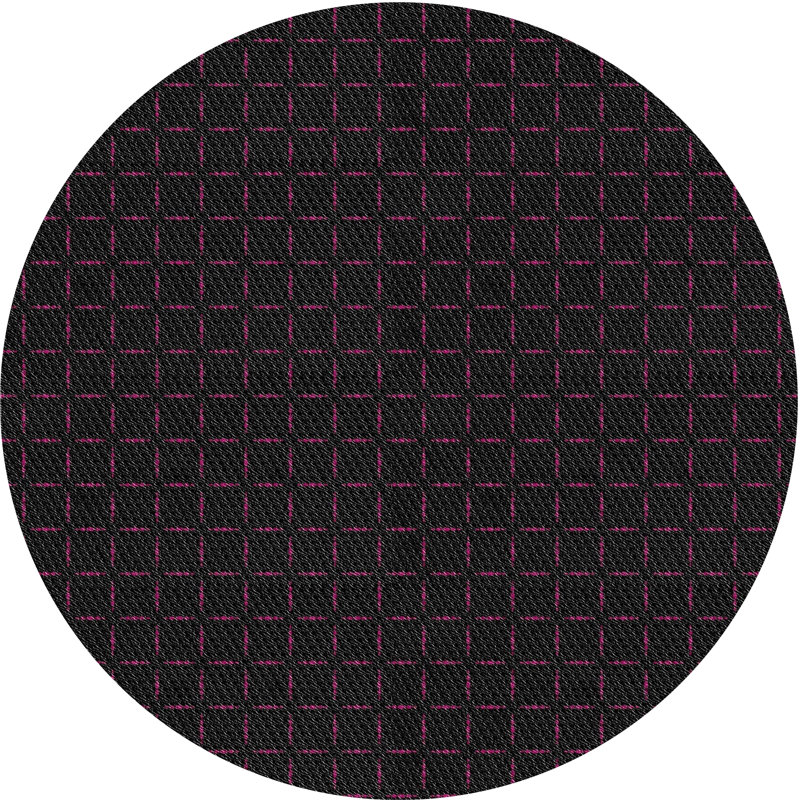 Tapis de zone brun foncé à motifs, Rond 4 pi