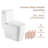 Logmey 1.28 Gallons GPF Elongated Chair Height Floor Mounted One Piece Toilets (Seat Included)
