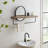 Metal Flat Mirror with Shelves-1727019371