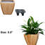 Plateau en bois intelligent à arrosage automatique - Cône carré pour toutes les plantes d'intérieur et d'extérieur-1134269199