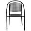 Fauteuil de patio intérieur / extérieur en acier de qualité commerciale avec dossier rond