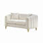 Canapé en chenille, canapé de luxe 2 places profond, canapé moderne capitonné, pieds en métal doré