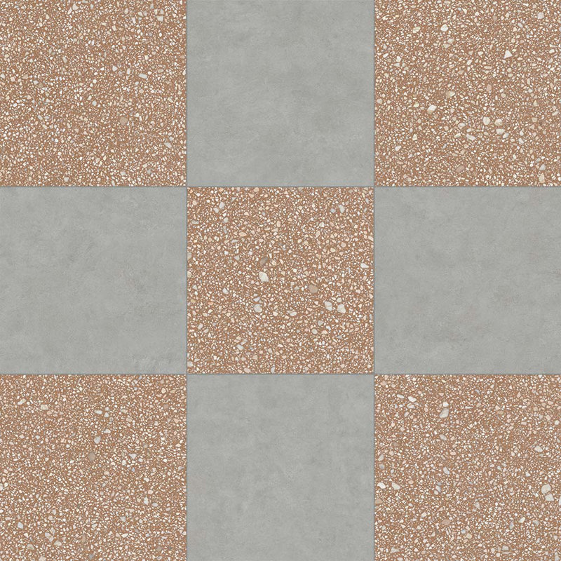 Lithos 12X12 Checkerboard Siena And Sage, Siena/Sage