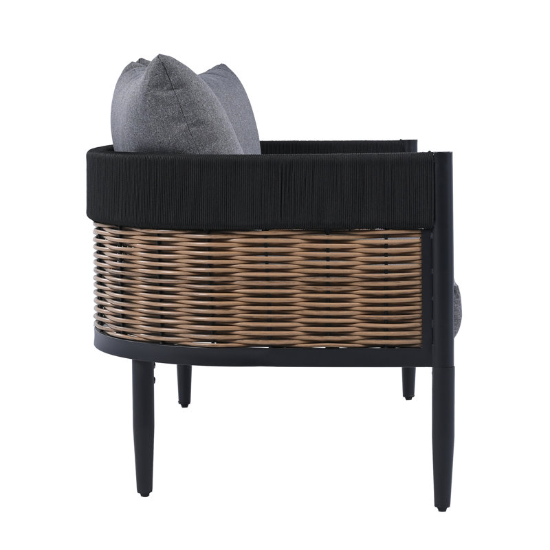 Harrison Outdoor 2 - Piece Conversation Set, Gray