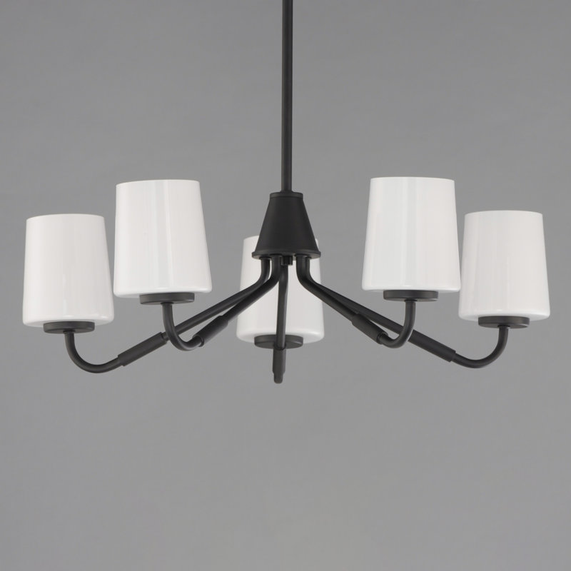 Durham-Single-Tier Chandelier, Black