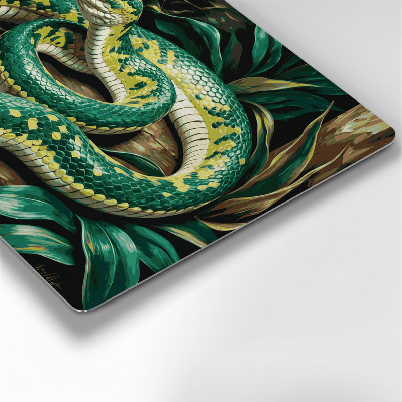 Art animalier sauvage vert, H 12 po x l 18 po