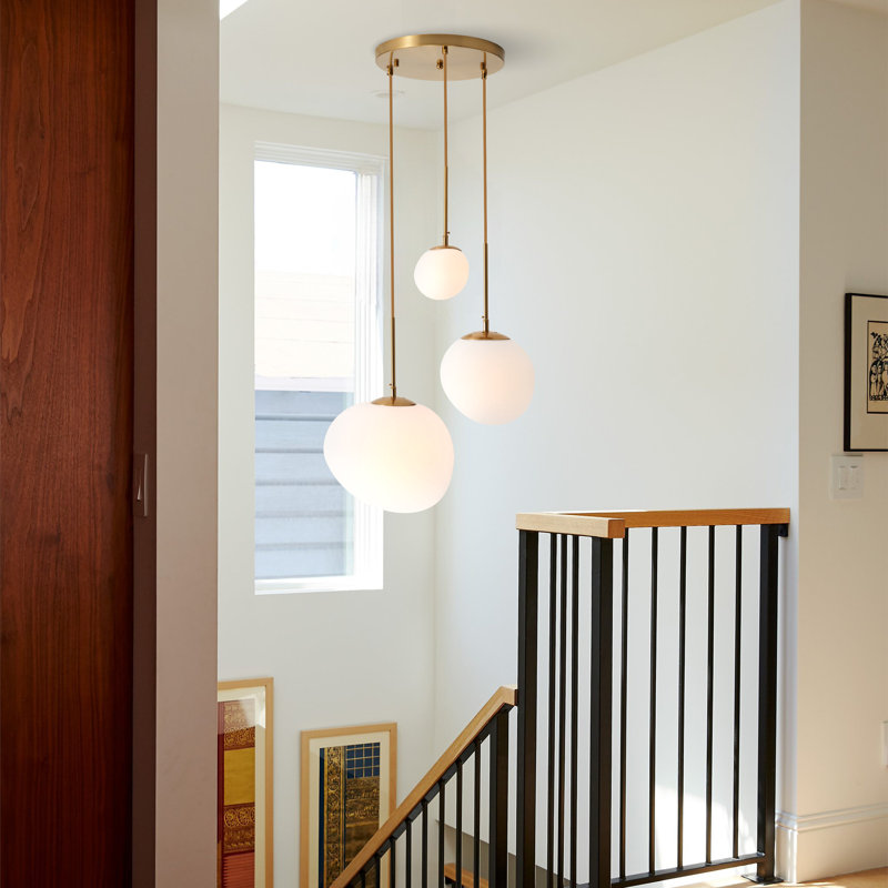 Luminaire suspendu blanc à 3 lumières Sabion