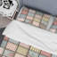 Multicolore denim patchwork - ensemble de housse de couette abstrait - microfibre de polyester-926323853