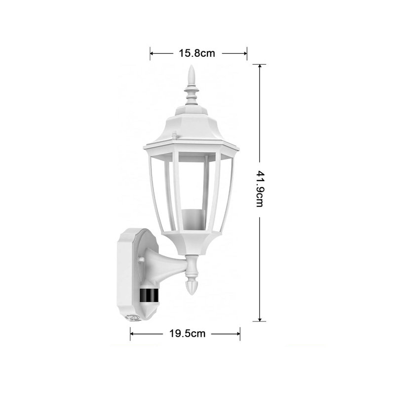 41.9cm H Outdoor Sconce, White