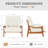 Mid-Century Accent Chair With Solid Wood Frame And Removable Cushions-1094629338
