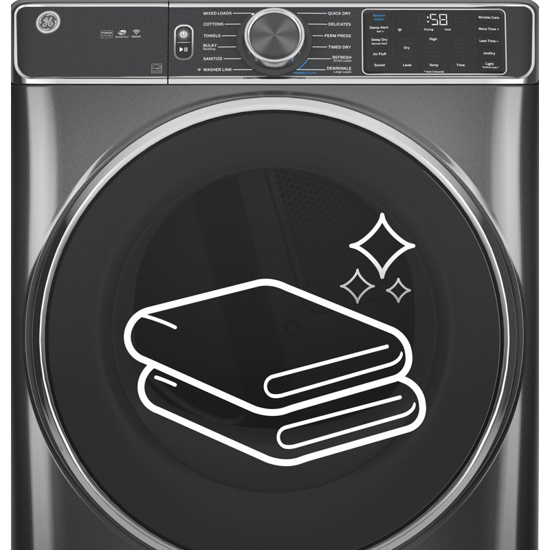 5.3 Cu. Ft. High Efficiency Smart Front Load Washer in Silver/Black