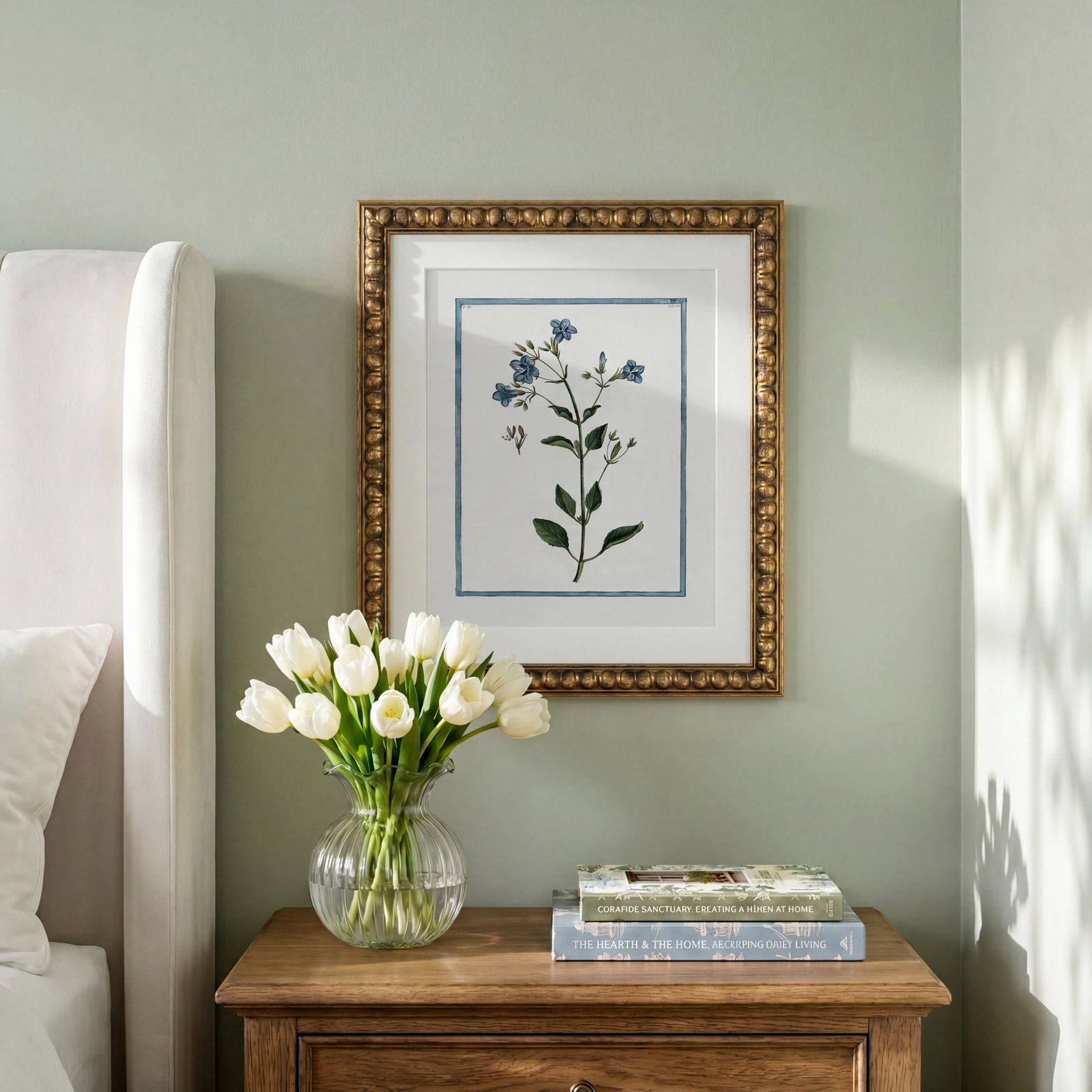 Colombe "Shabby Elegance Botanical II" Print, Gold Bead Framed, 17" W x 20" H