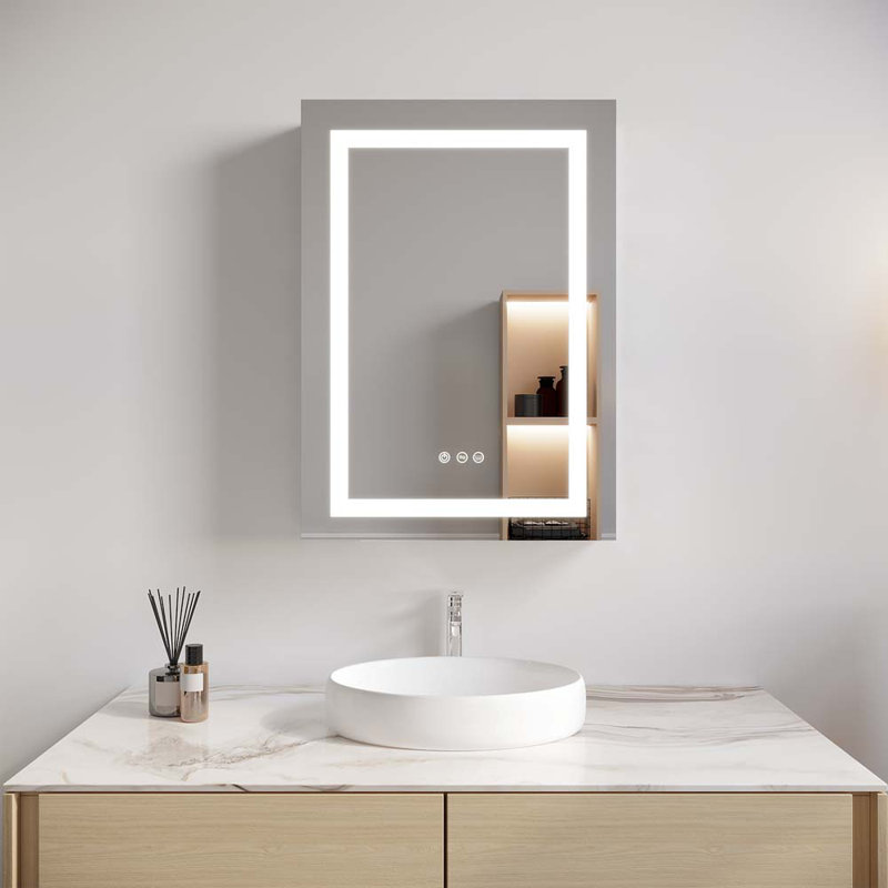 Miroir pour pharmacie encastré l 20,17 po x H 26,17 po, Droite