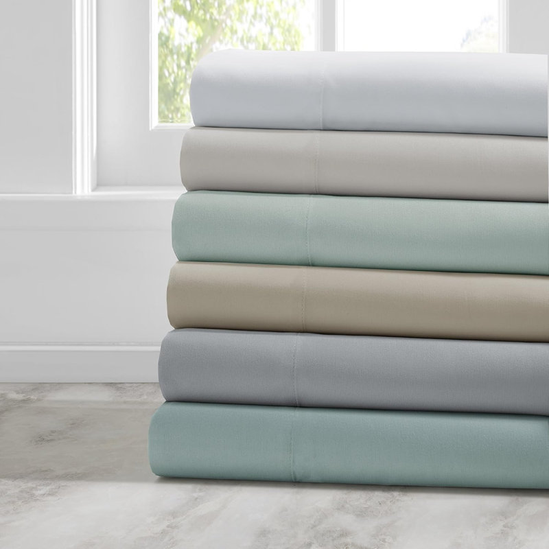 Ensemble de draps unis en microfibre Coolmax, Grand lit, Turquoise