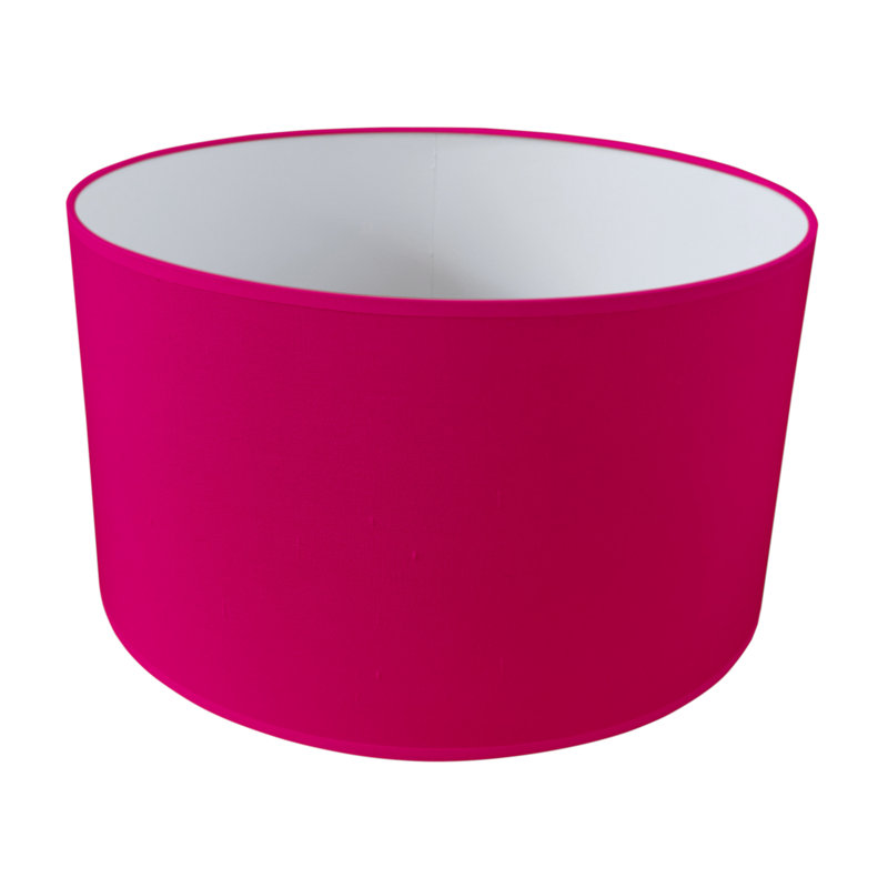 Silk Drum Lamp Shade ( Uno ), Hot Pink, 30cm H x  50cm W x 50cm D