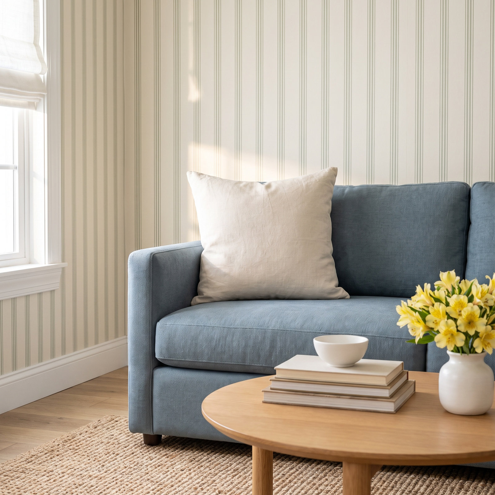 Clara 100% French Linen Accent Pillow, Eggnog