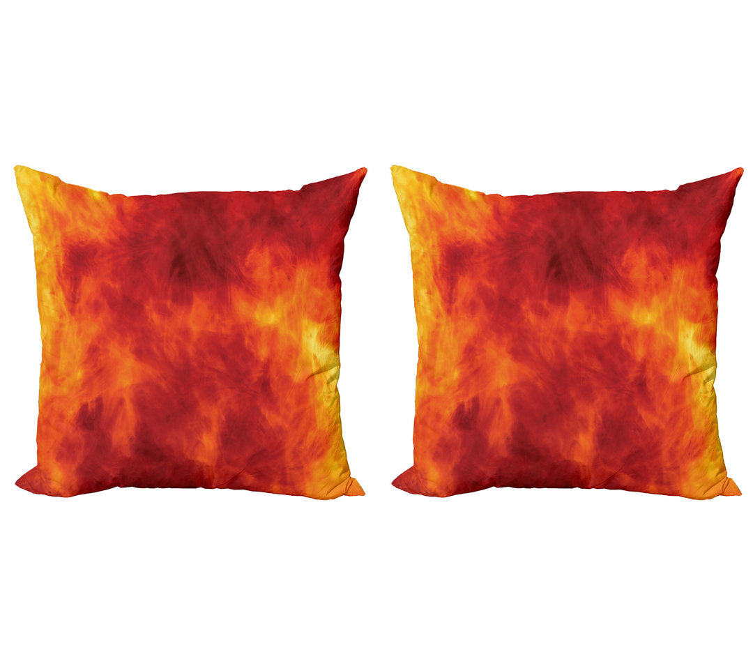 Kissen Kissenbezug, Heat Design Illustration, Orange und Gelb