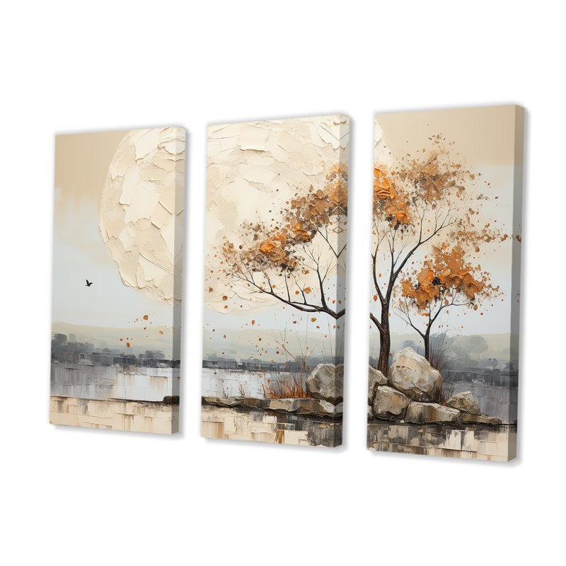 «Earthy Tones Majestic Baobab Tree II - Tree Baobab», ensemble de reproduction d'art mural, H 28 po x l 36 po x P 1 po