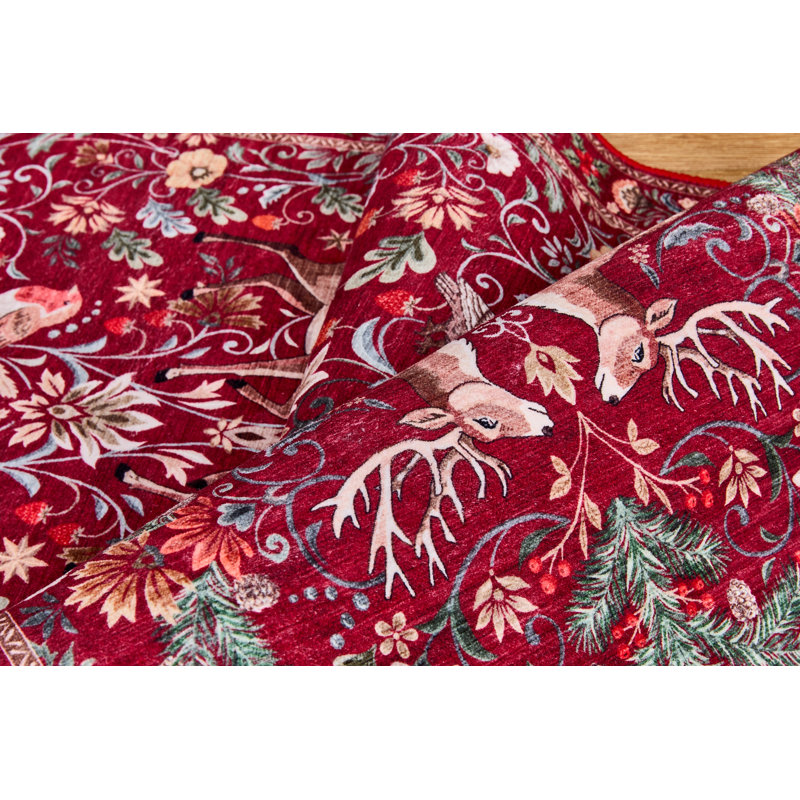 Rectangle Animal Print Washable Area Rug, 80*150cm