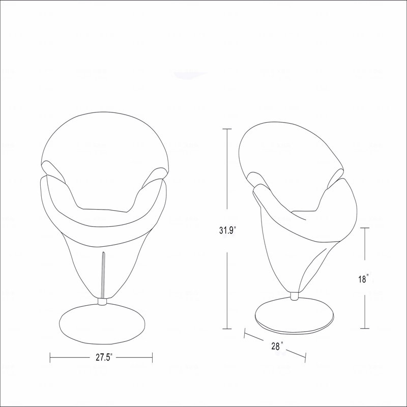 Fauteuil d'appoint pivotant, Vert