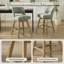 Ensemble de 6 tabourets de bar pivotants de 26 po de hauteur, siège rembourré en polyester sur structure en bois massif-1920880859-1920880858-1926002408